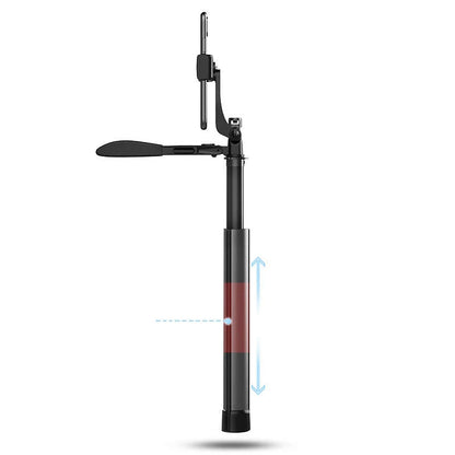 Bluetooth selfie stick with remote control and tripod in black