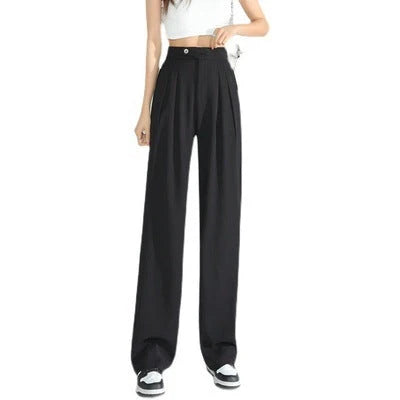Women's high waist wide leg suit pants in various colors
