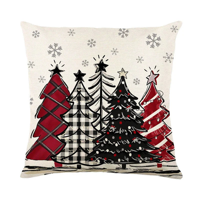 Cozy Christmas cushion cover with vibrant holiday design, perfect for adding festive style to any home