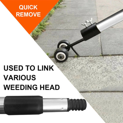Portable gardening tools set for efficient weed removal with durable metal construction