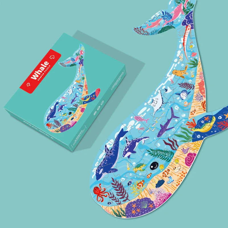 DIY wooden animal puzzles crafted from eco-friendly basswood, featuring various sizes and designs