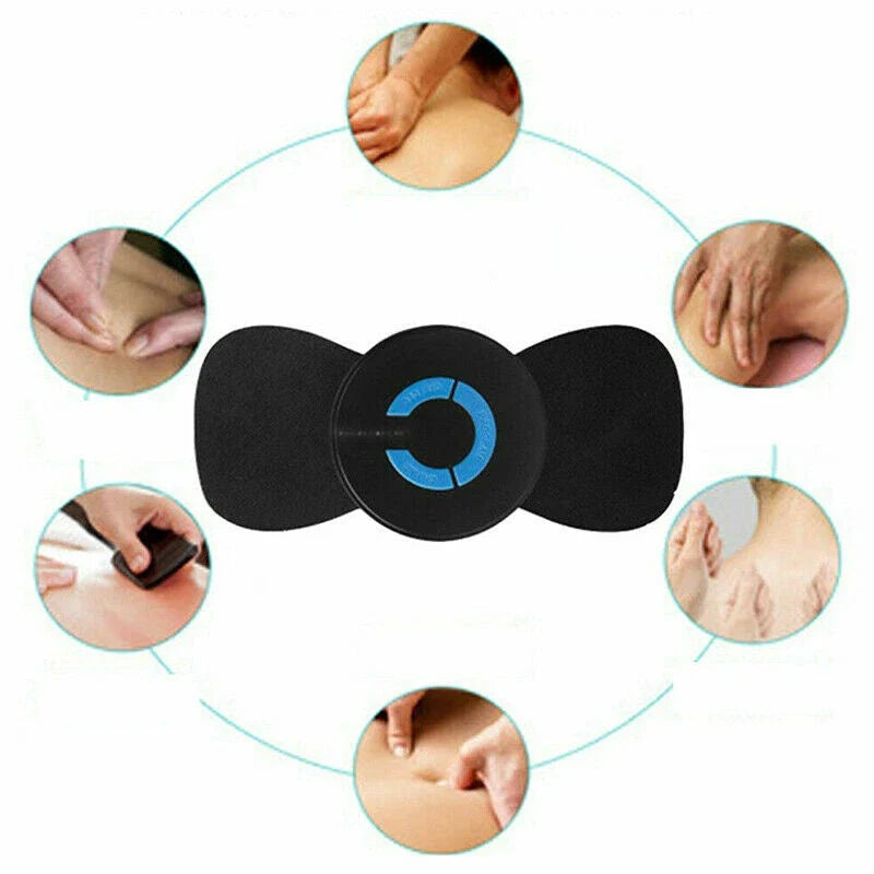 HQ-185 Mini Electric Shoulder and Neck Massager in black with massage patch