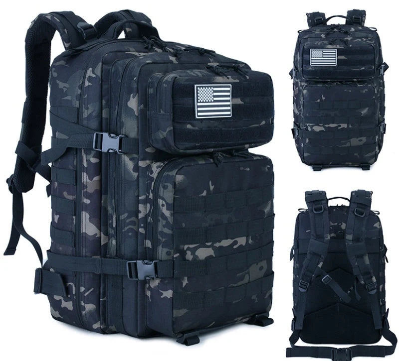 50L Tactical Outdoor Backpack with multiple compartments and MOLLE system