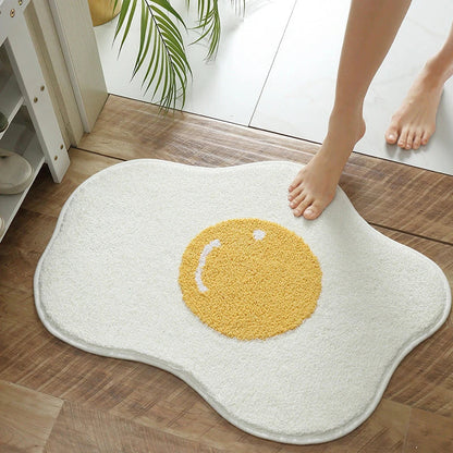 Stylish egg-shaped entrance mat made of premium polyester fabric with non-slip rubber backing, available in various sizes and colors to suit any Kiwi home's decor