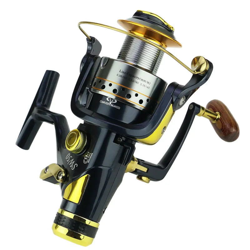 SW50 and SW60 spinning fishing reels with smooth drag system for saltwater and freshwater use