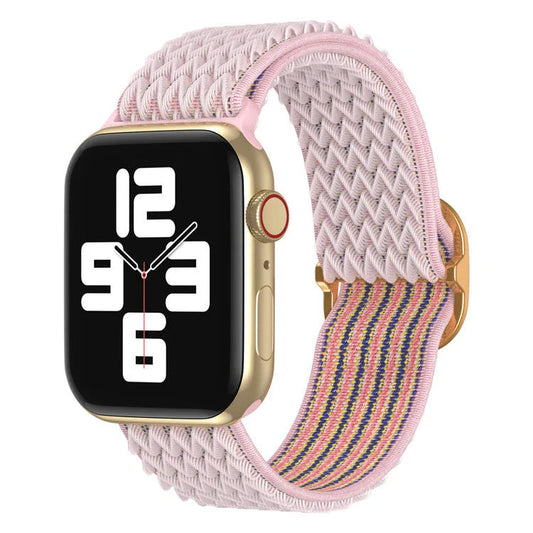 Stylishly Adjustable Apple Watch Strap in Woven Pattern with Customizable Fit