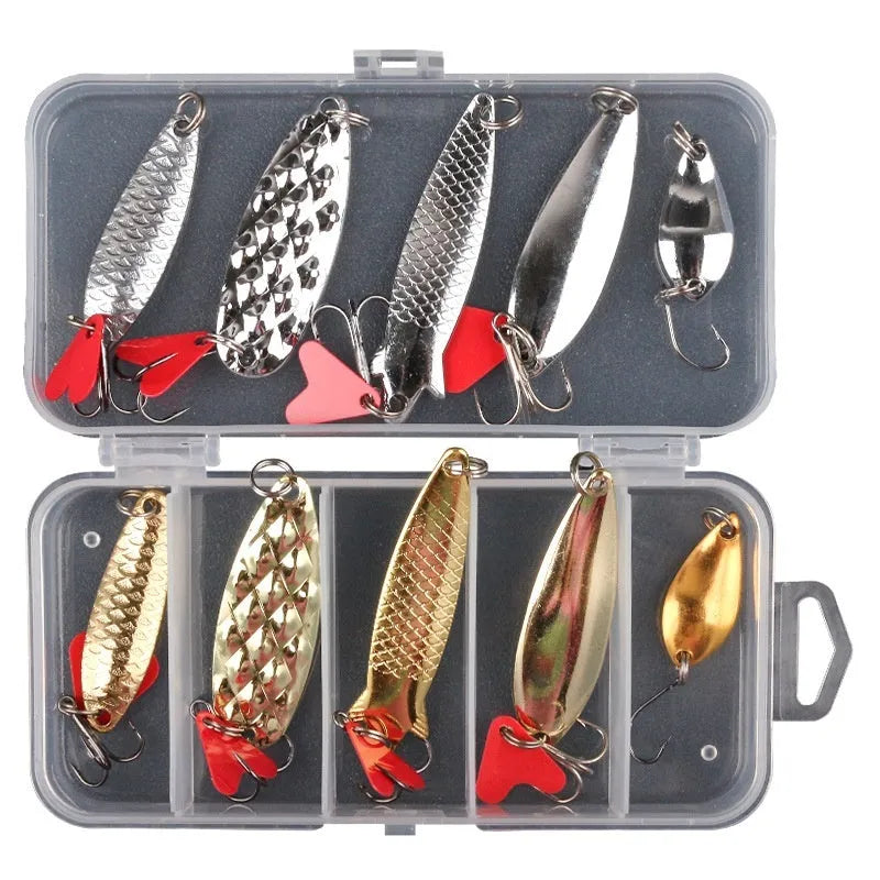 Fishing lure with metal sequins and pineapple sequin box packaging