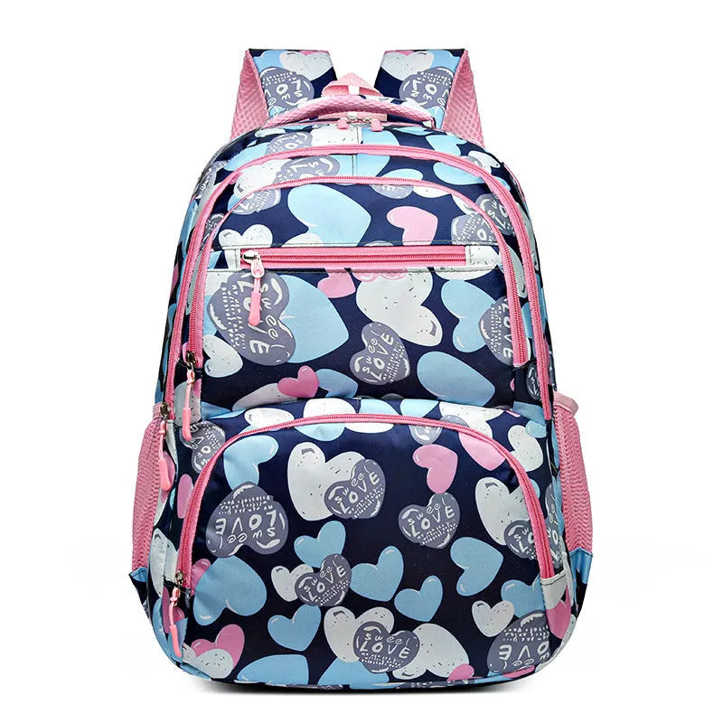 Student backpack in Oxford cloth with air pillow belt system available in multiple colours
