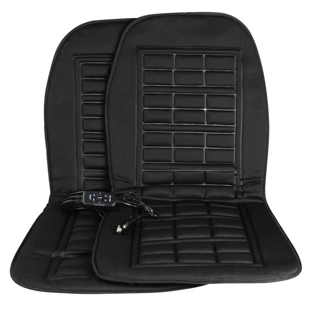 Adjustable car heating cushion with temperature control for back pain relief and warmth