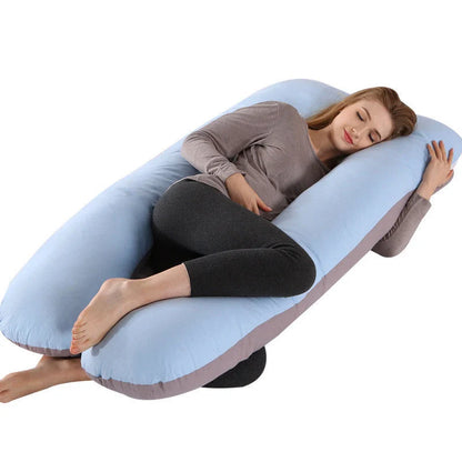 U-shape pregnancy pillow with removable pure cotton cover for support and comfort