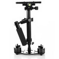 Black aluminium S40 and S60 handheld camera stabilisers with adjustable height and grip.