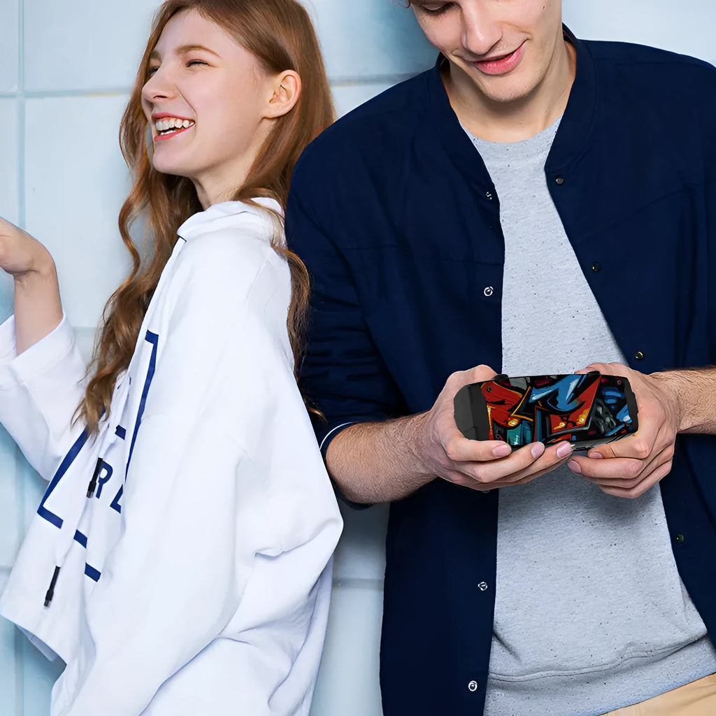 Portable Bluetooth speaker in multiple colours with dual speakers and a microSD card slot.