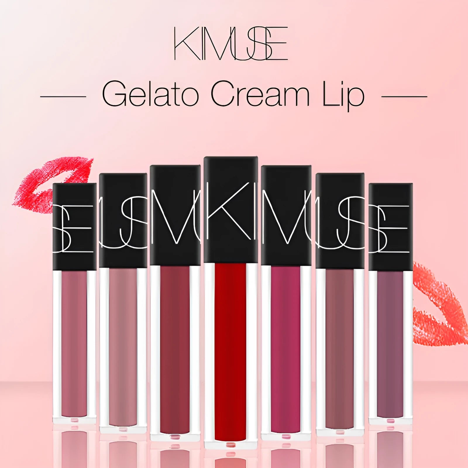 KIMUSE matte liquid lipstick tube 5.7ml waterproof long lasting natural finish 12 colours
