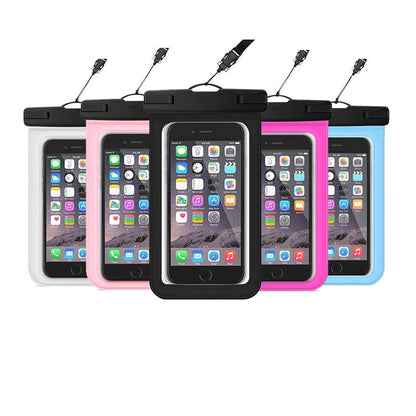 Waterproof mobile phone bag for diving and outdoor activities in various colors