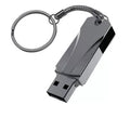 Black metal rotating USB flash drive with high storage capacity up to 16TB