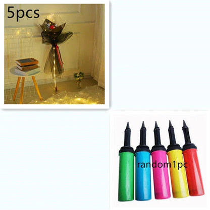 LED luminous balloon rose bouquet in various colors for Valentine's Day decorations