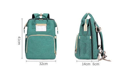 Portable Folding Crib Mummy Bag in green, grey, black, and pink options