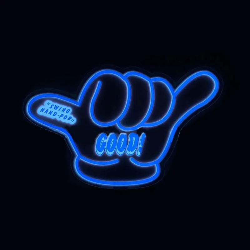 Luminous wall sticker with voice control lighting modes and self-adhesive backing