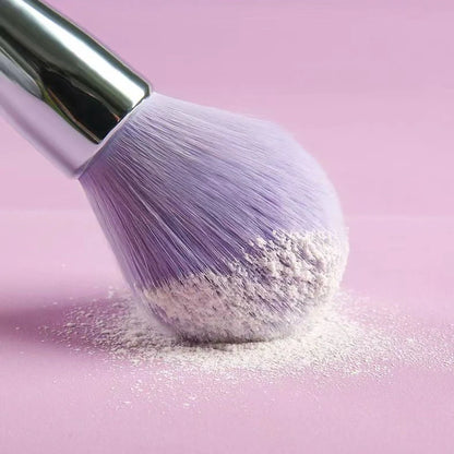 10 nylon makeup brushes with plastic handles and storage bag for beginner makeup application