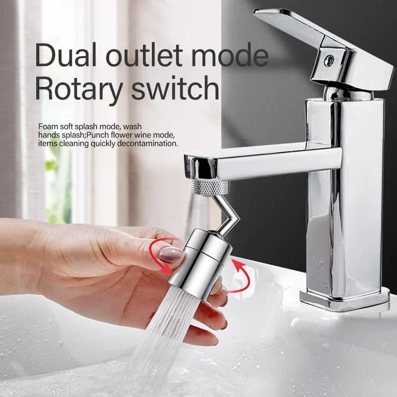 720 Degree Angle Kitchen Faucet with universal rotation and splash-proof design