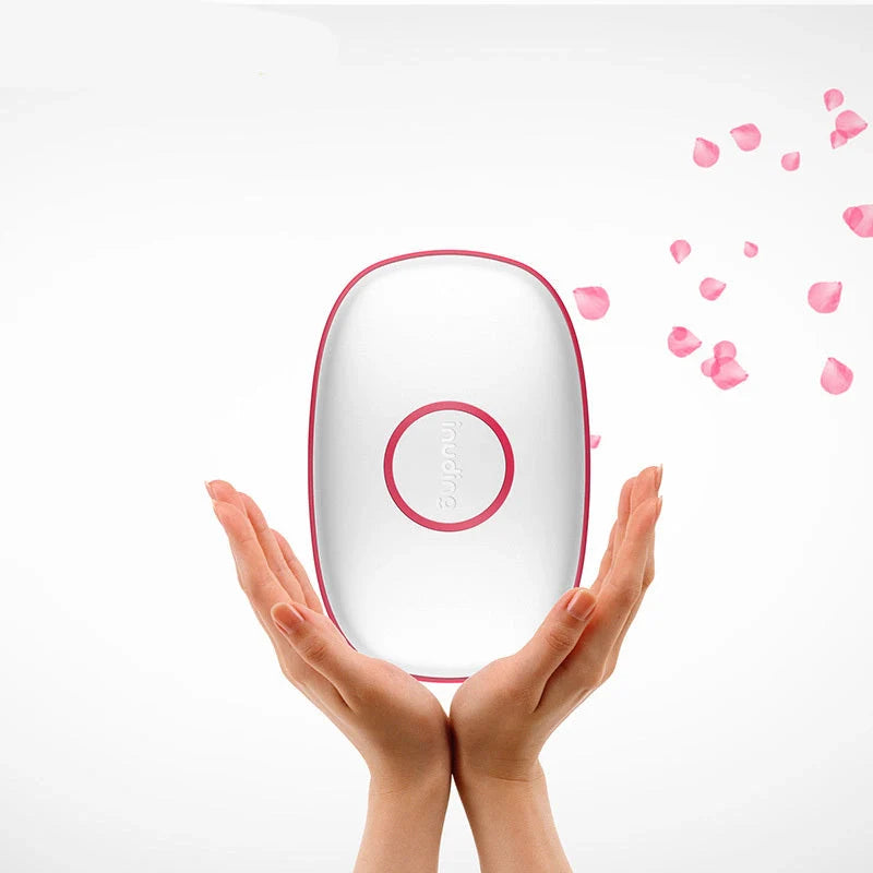 Microwaveable hand warmer hot water bottle with blue and pink cloth cover options