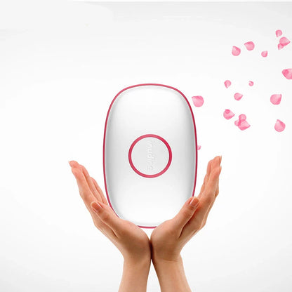 Microwaveable hand warmer hot water bottle with blue and pink cloth cover options