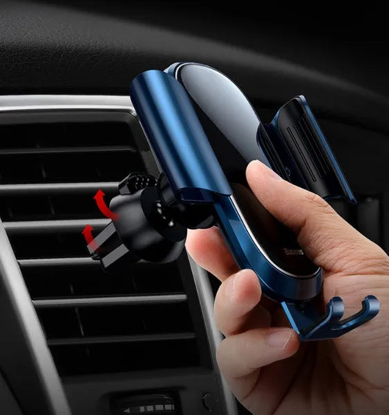 Universal smart car phone holder bracket in black, blue, and silvery colour options