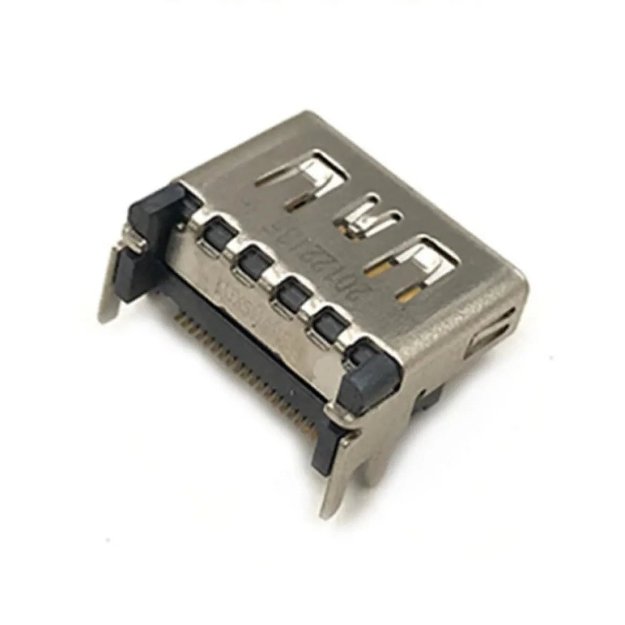 Silver HDMI interface host socket for motherboard mounting and repair.