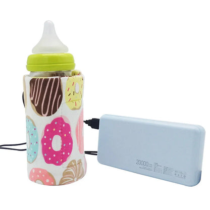 USB Milk Water Warmer Insulated Bag for Baby Bottles with USB charging cable