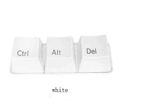 Keyboard cup set in black and white with tray for organised serving