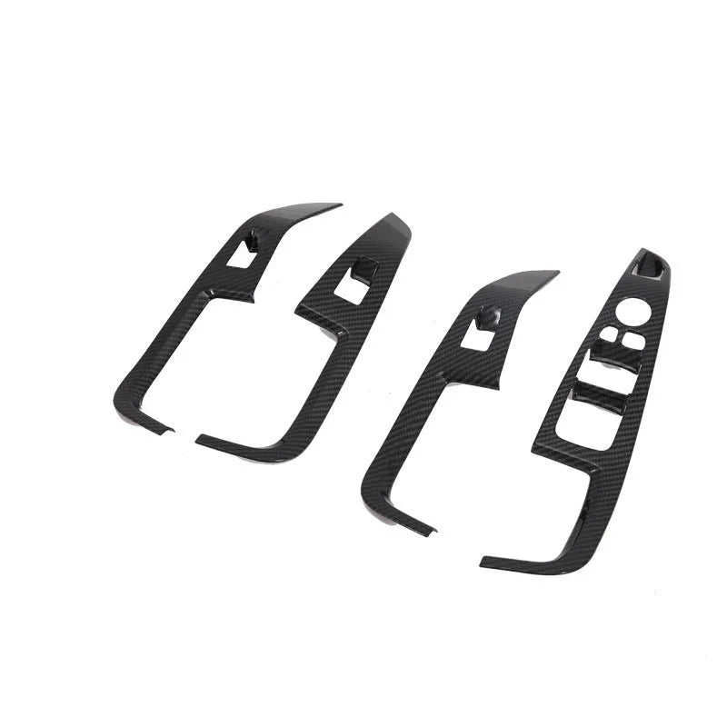 Matte black ABS centre console trim panel for 2019 BMW X5 with low cup holders