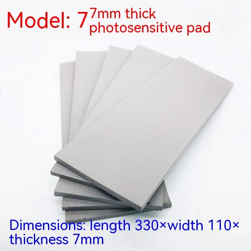Black and grey plastic light-sensitive mat for seal making in three thickness options