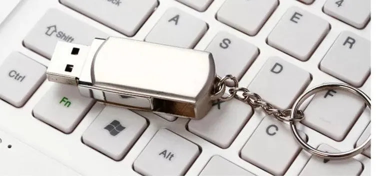 Black metal rotating USB flash drive with high storage capacity up to 16TB