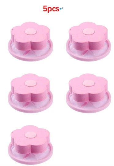 Float Filter for Washing Machine Hair Remover with flower design in various colours