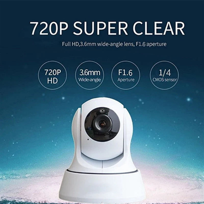Wireless network camera with 720P HD resolution and night vision