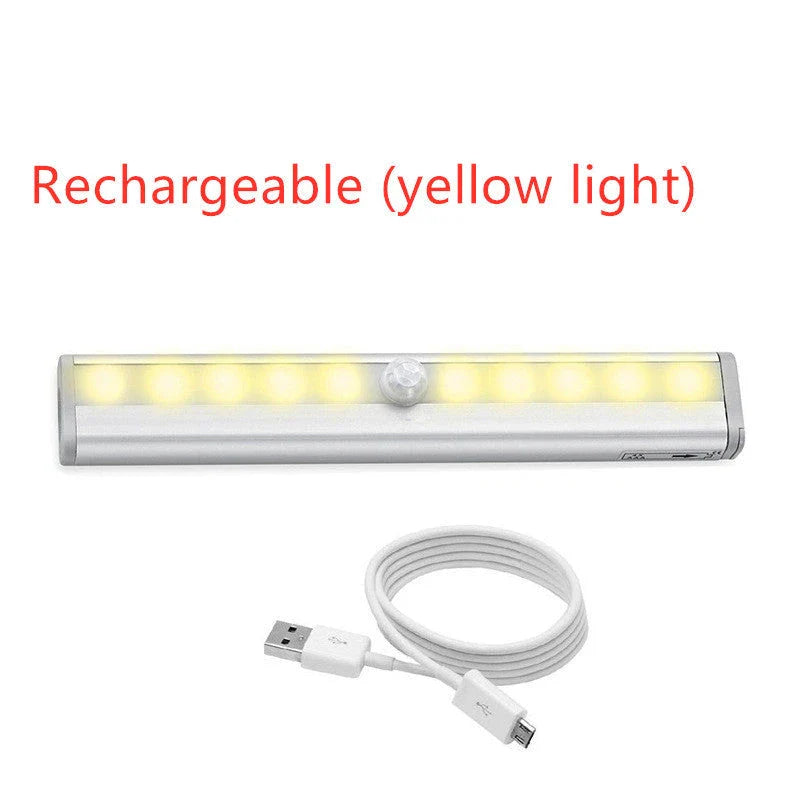 LED cabinet light with infrared sensor for automatic energy-saving illumination