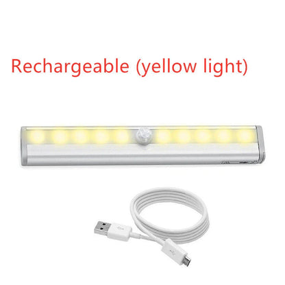LED cabinet light with infrared sensor for automatic energy-saving illumination