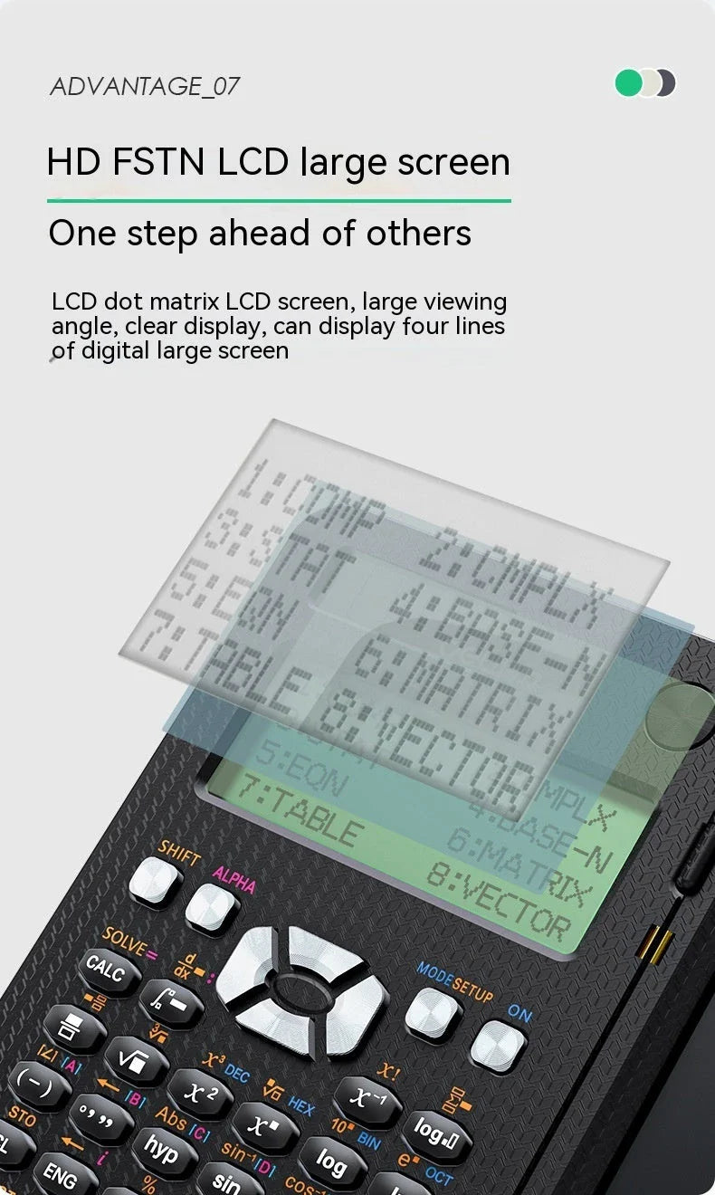 Foldable scientific calculator with integrated digital notepad for versatile productivity