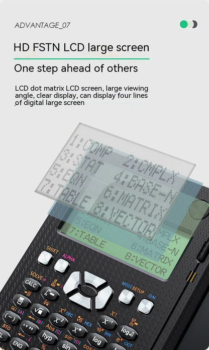 Foldable scientific calculator with integrated digital notepad for versatile productivity