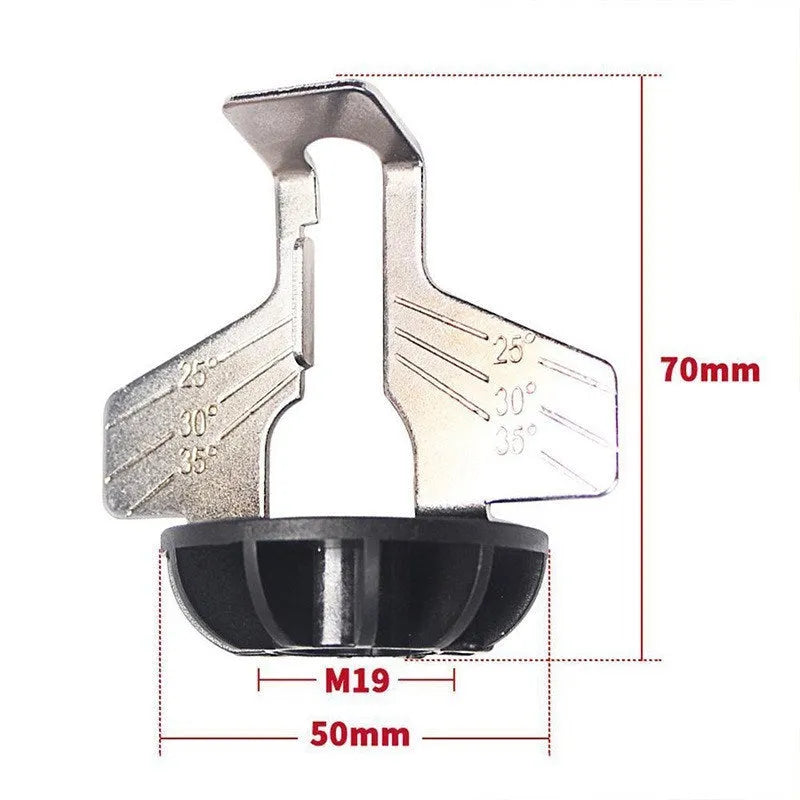 Silver electric chain grinding machine with 20mm metal blade and 100-tooth width