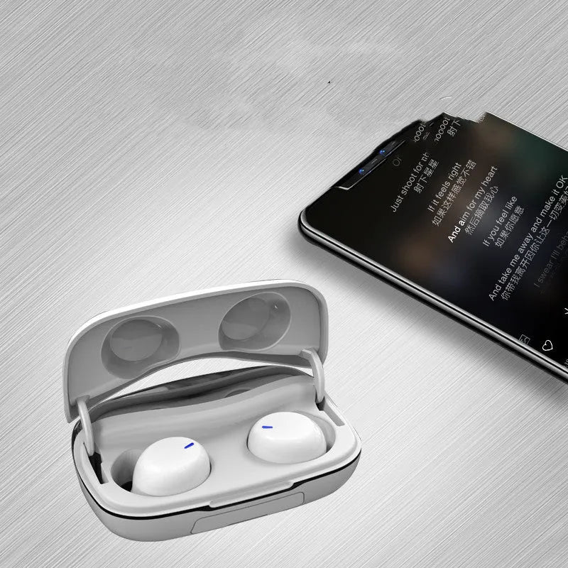 Black plastic Bluetooth earphone in-ear design IPX5 waterproof