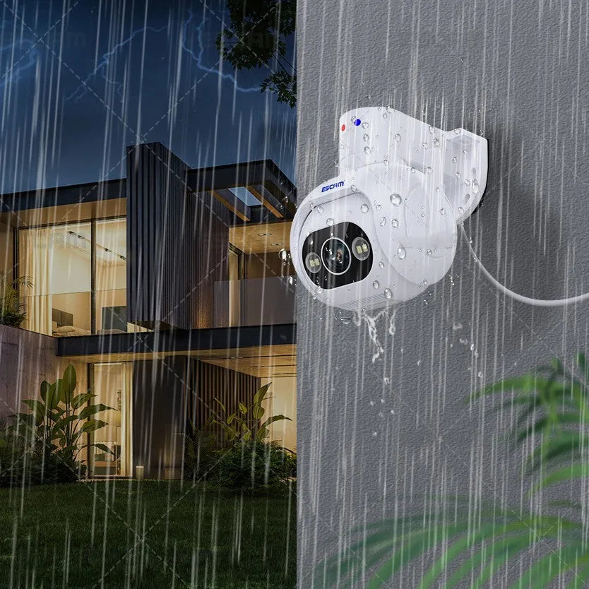 Smart colour night vision 4MP outdoor security camera with wall mount bracket