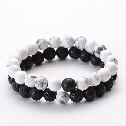 Classic black matte green malachite bracelets with unique textures, suitable for women and men.