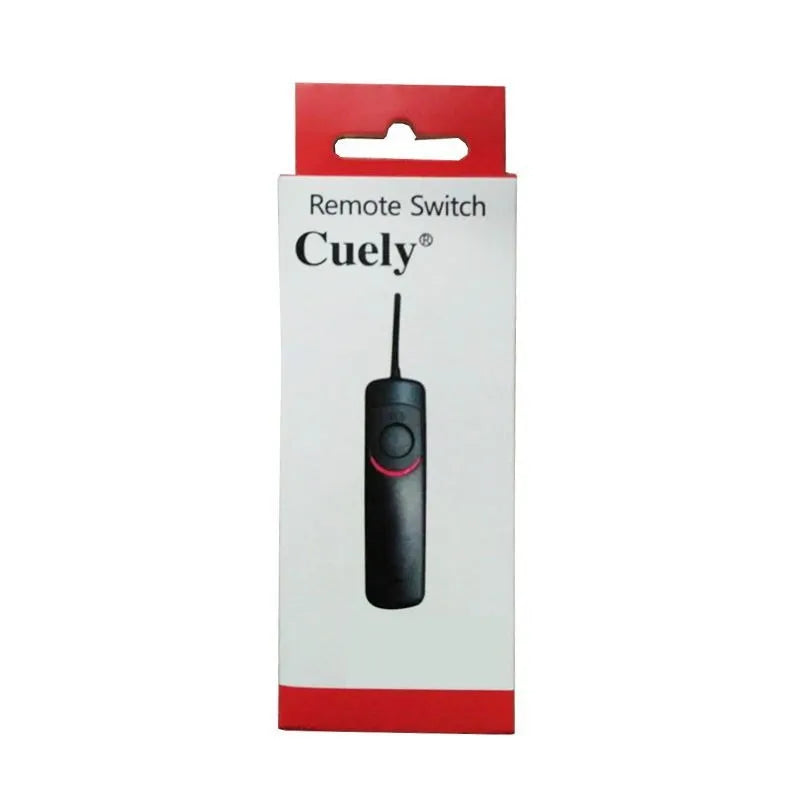 Black plastic wired remote shutter release cable for Canon EOS cameras with copper wire