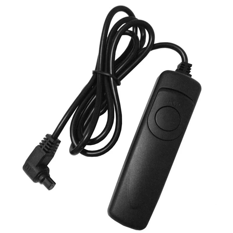 Black plastic wired remote shutter release cable for Canon EOS cameras with copper wire