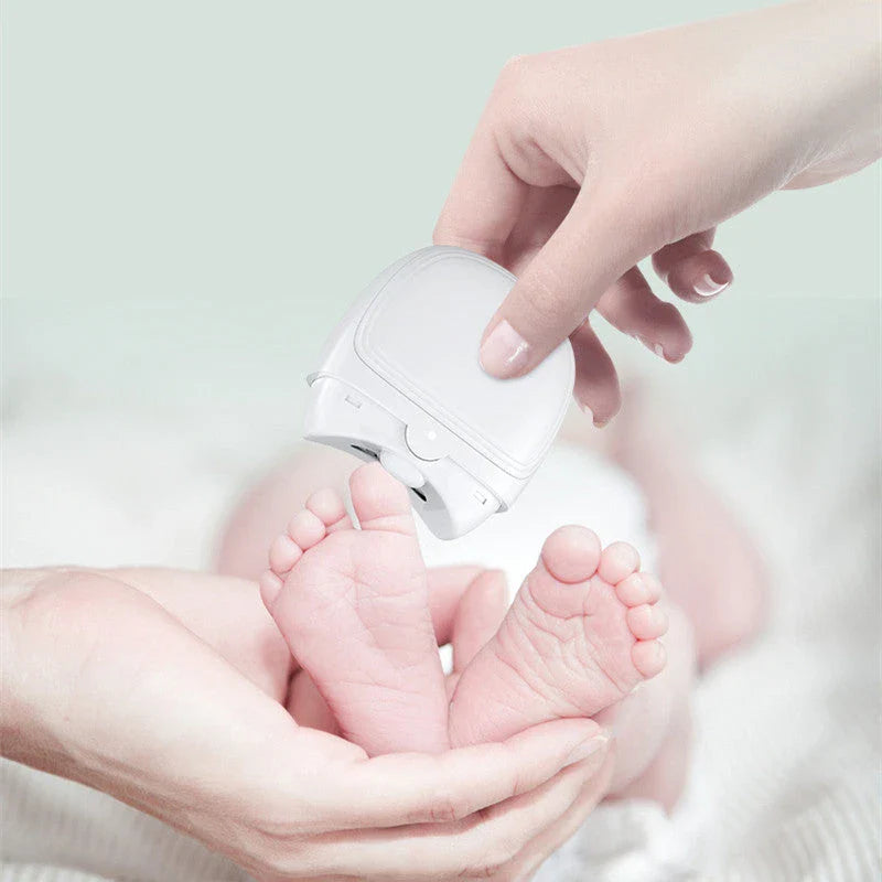 Cordless electric nail trimmer with built-in LED light for safe, efficient nail grooming