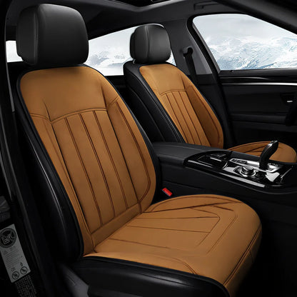 Winter car heating cushion in black, 125cm x 52cm diamond velvet with massage blowers and non-slip base