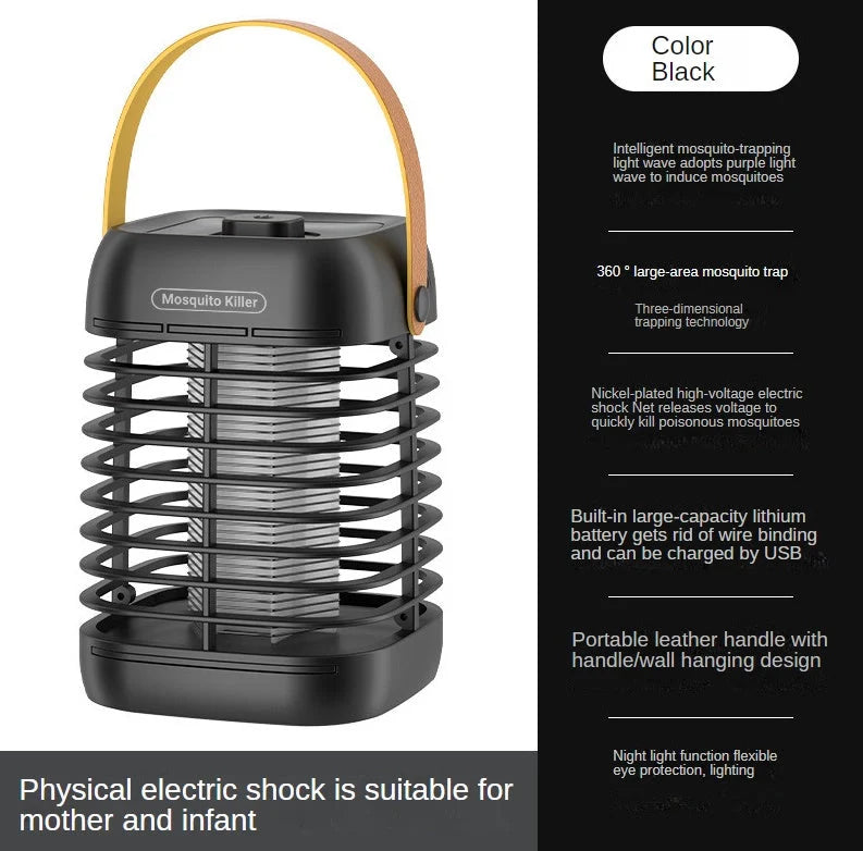 Rubik's Cube Mosquito Killer Lamp in yellow and black, featuring electric shock and lightwave technology