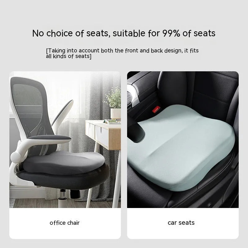 Universal car seat cushion for height adjustment measuring 41x41x10 cm