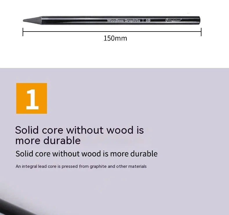 Set of graphite and carbonized drawing pencils with wooden barrels on suction card packaging